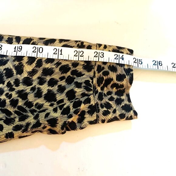 Vintage Silk Icon Collection Leopard Print Silk Button Down Shirt Women’s Large - Picture 10 of 11